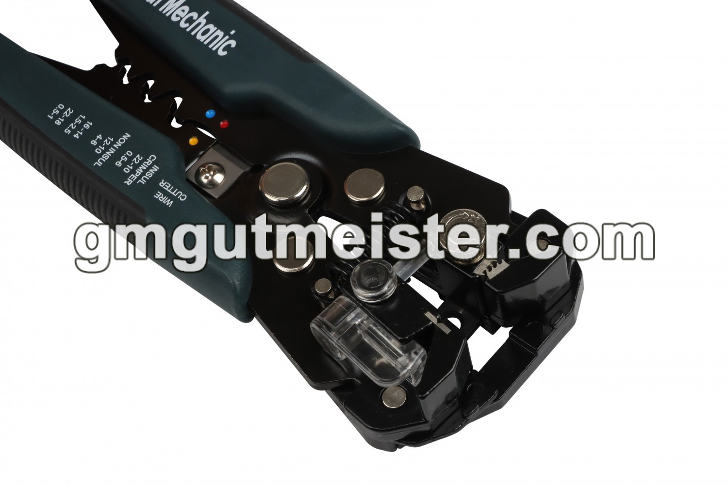 ЩИПЦІ ОБЖИМНІ ДЛЯ ЗНЯТТЯ ІЗОЛЯЦІЇ З ПРОВОДІВ (СТРИПЕР) GUT MECHANIC 0.2-6MM² (З НАБОРОМ ХОМУТІВ, ГІЛЬЗ ТА НАКОНЕЧНИКІВ) CIS00026 - фото 8